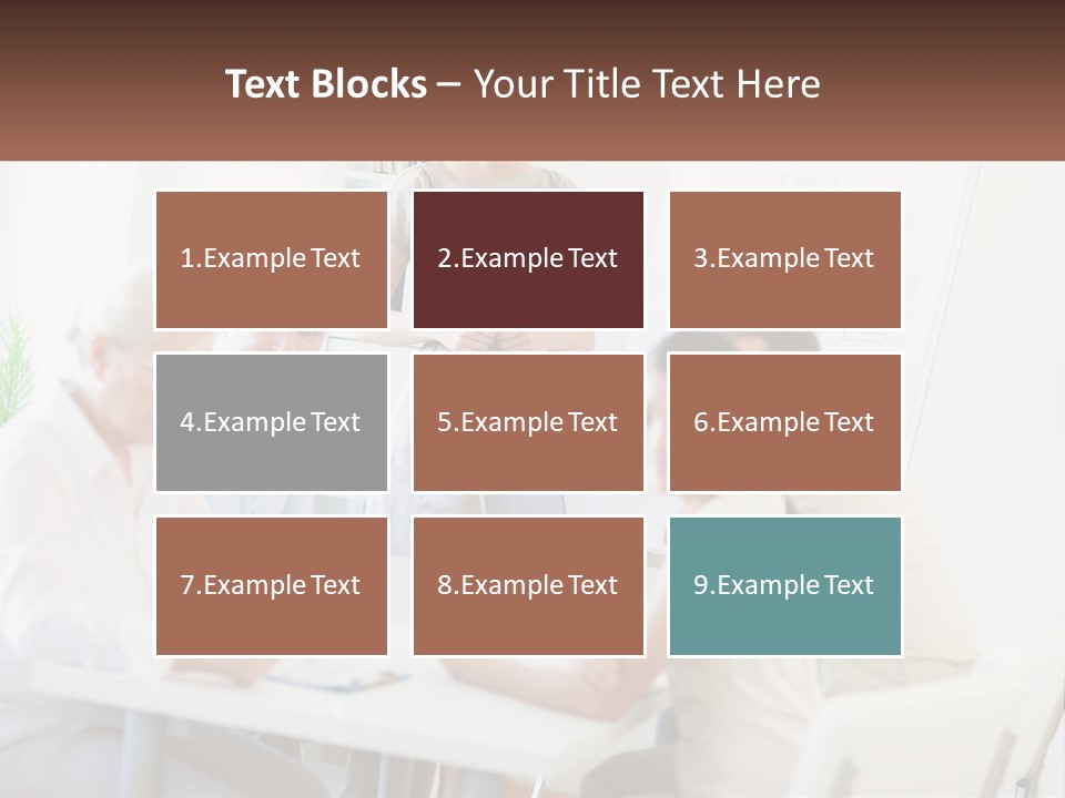 A Group Of People Sitting Around A Table PowerPoint Template
