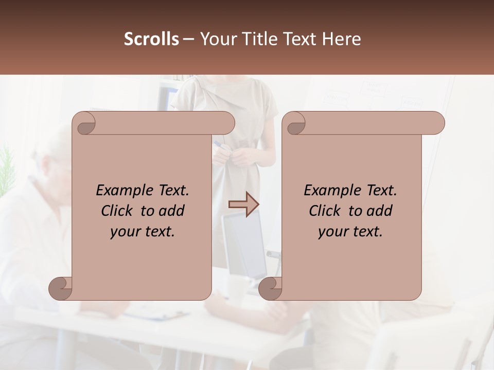 A Group Of People Sitting Around A Table PowerPoint Template