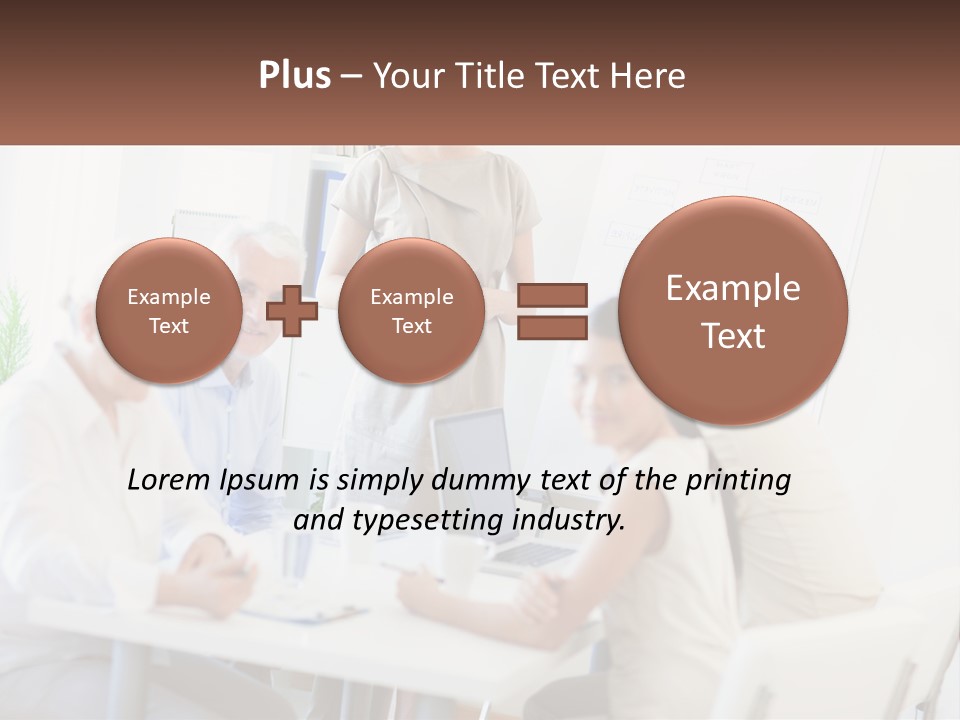 A Group Of People Sitting Around A Table PowerPoint Template