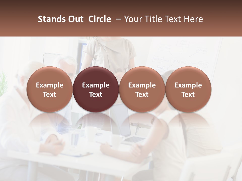 A Group Of People Sitting Around A Table PowerPoint Template