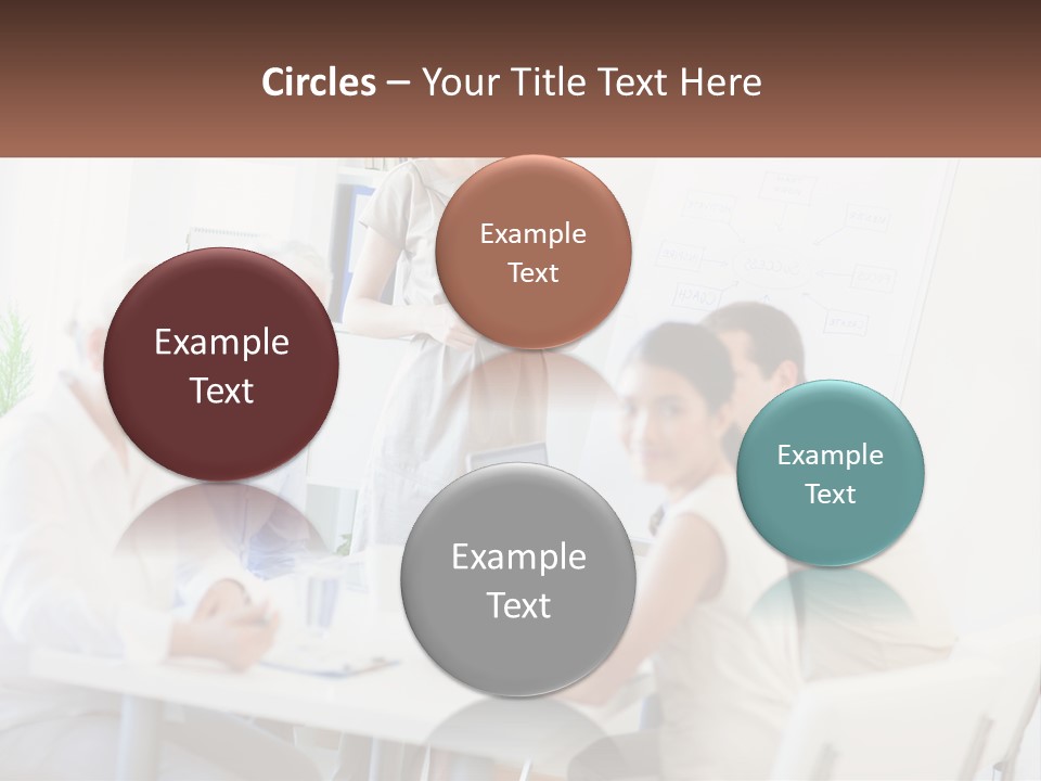 A Group Of People Sitting Around A Table PowerPoint Template