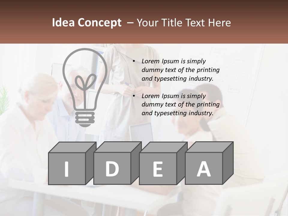 A Group Of People Sitting Around A Table PowerPoint Template