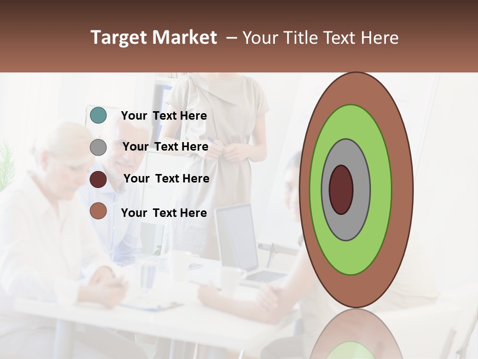 A Group Of People Sitting Around A Table PowerPoint Template