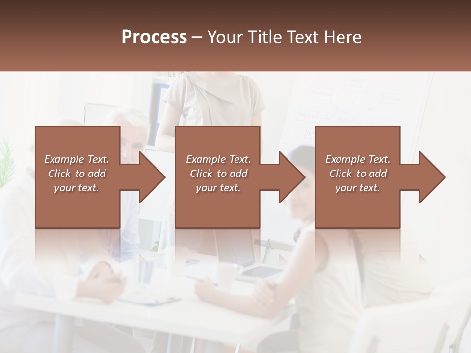 A Group Of People Sitting Around A Table PowerPoint Template