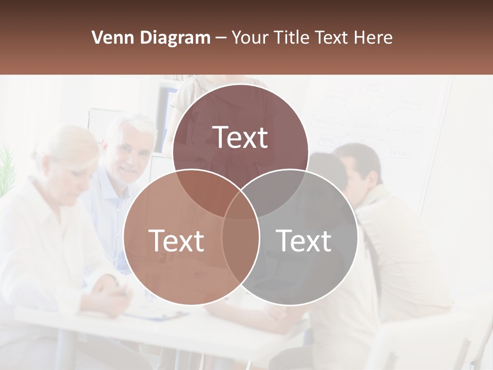 A Group Of People Sitting Around A Table PowerPoint Template