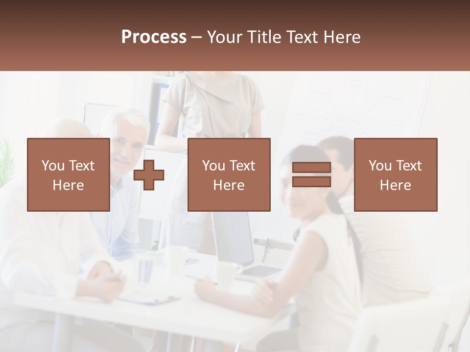 A Group Of People Sitting Around A Table PowerPoint Template
