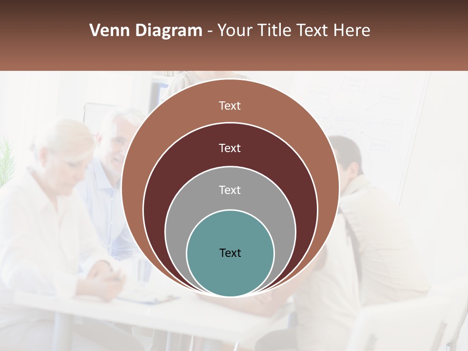 A Group Of People Sitting Around A Table PowerPoint Template