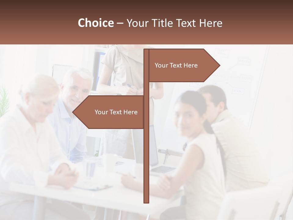 A Group Of People Sitting Around A Table PowerPoint Template