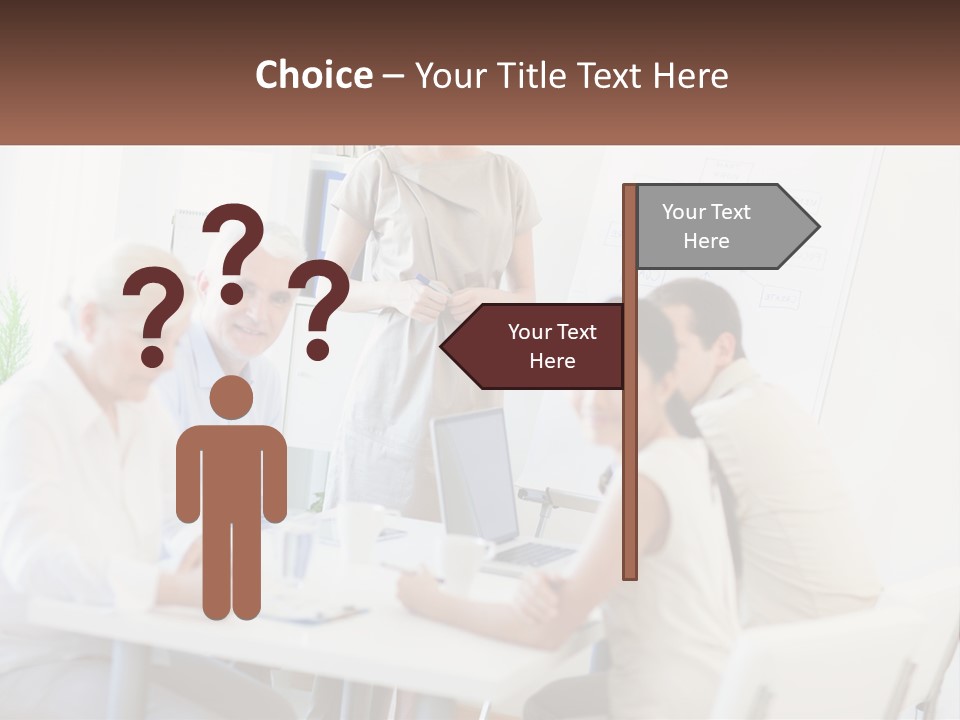 A Group Of People Sitting Around A Table PowerPoint Template