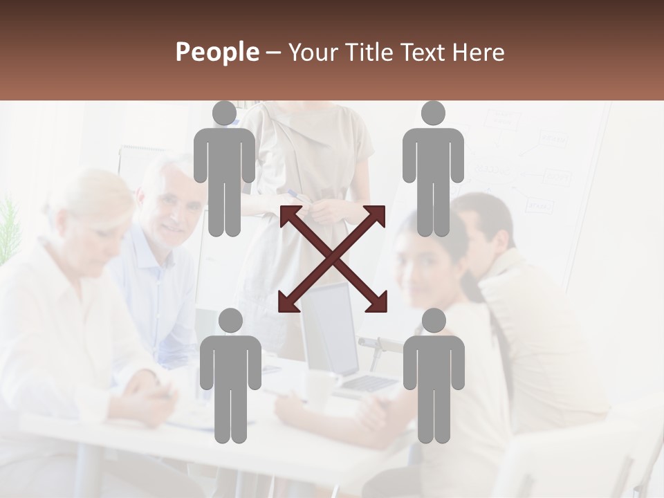 A Group Of People Sitting Around A Table PowerPoint Template