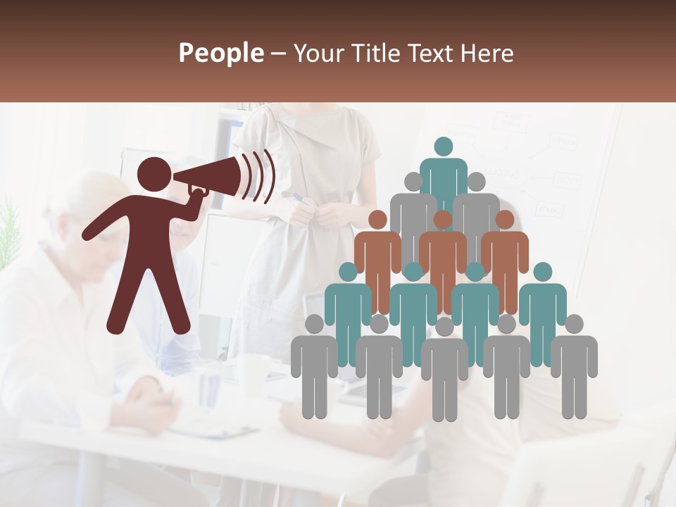A Group Of People Sitting Around A Table PowerPoint Template