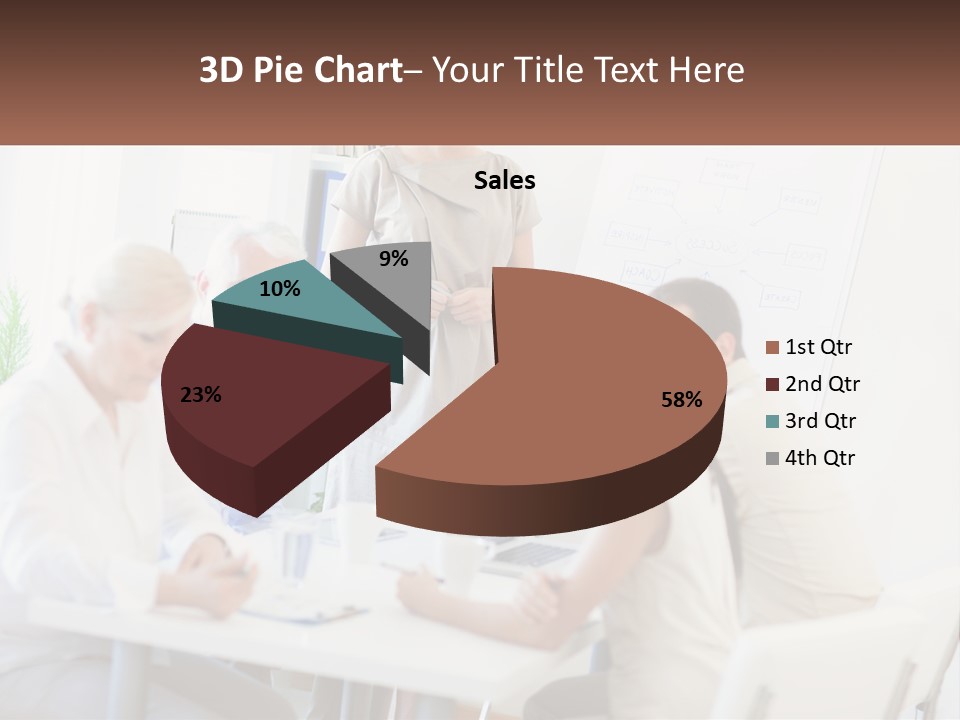 A Group Of People Sitting Around A Table PowerPoint Template