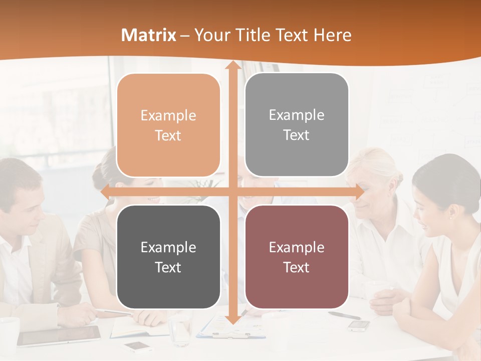 A Group Of People Sitting Around A Table PowerPoint Template