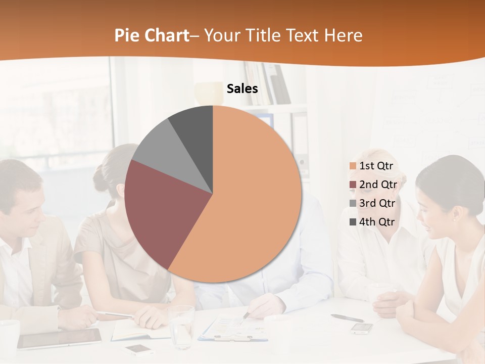 A Group Of People Sitting Around A Table PowerPoint Template