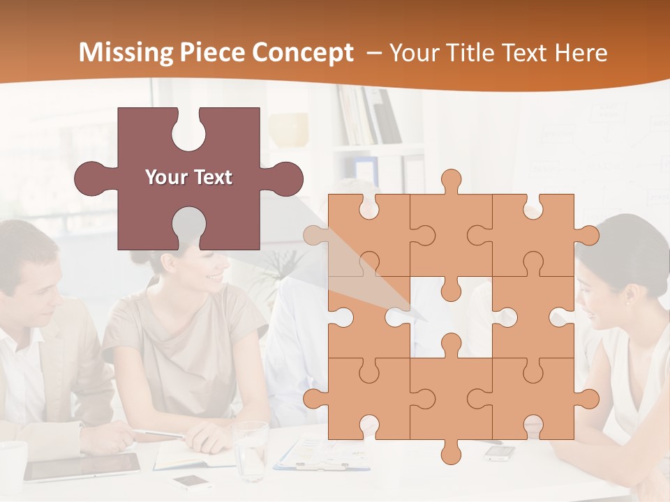 A Group Of People Sitting Around A Table PowerPoint Template