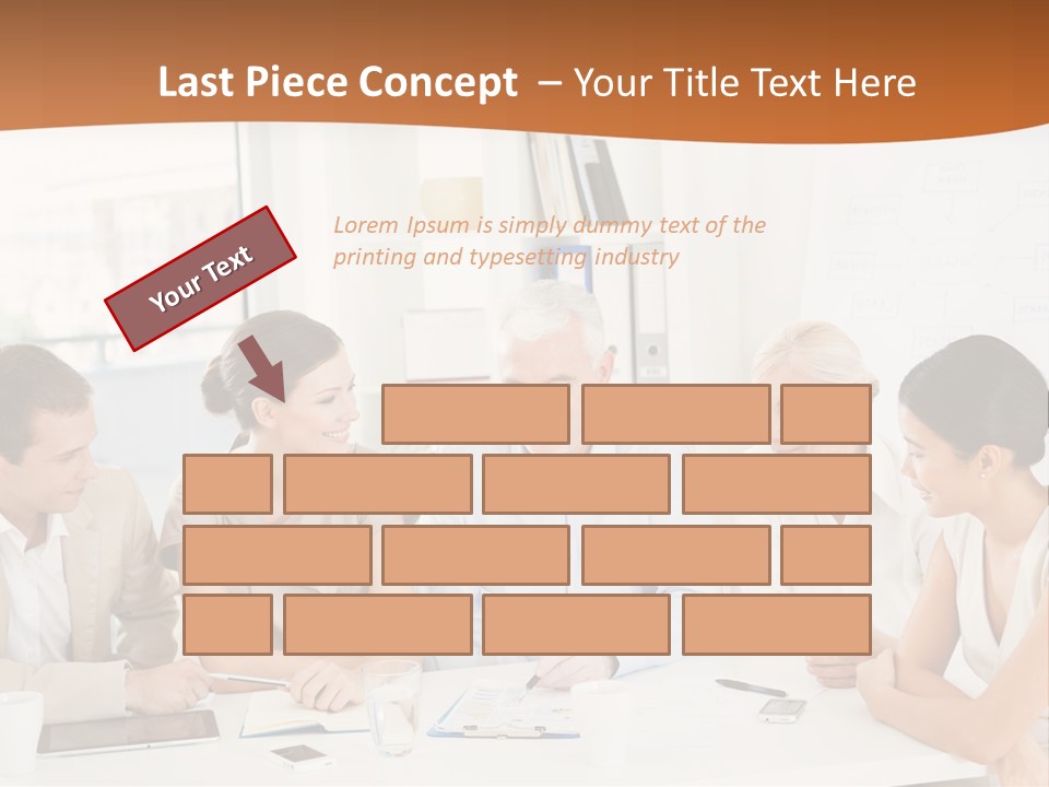 A Group Of People Sitting Around A Table PowerPoint Template