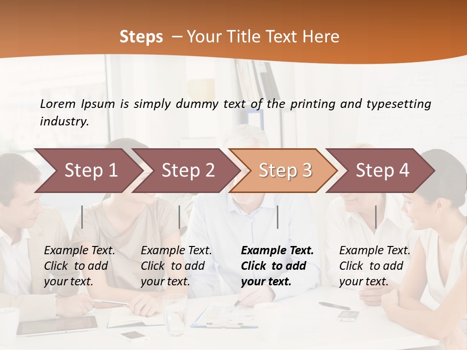 A Group Of People Sitting Around A Table PowerPoint Template