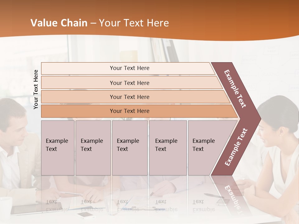 A Group Of People Sitting Around A Table PowerPoint Template