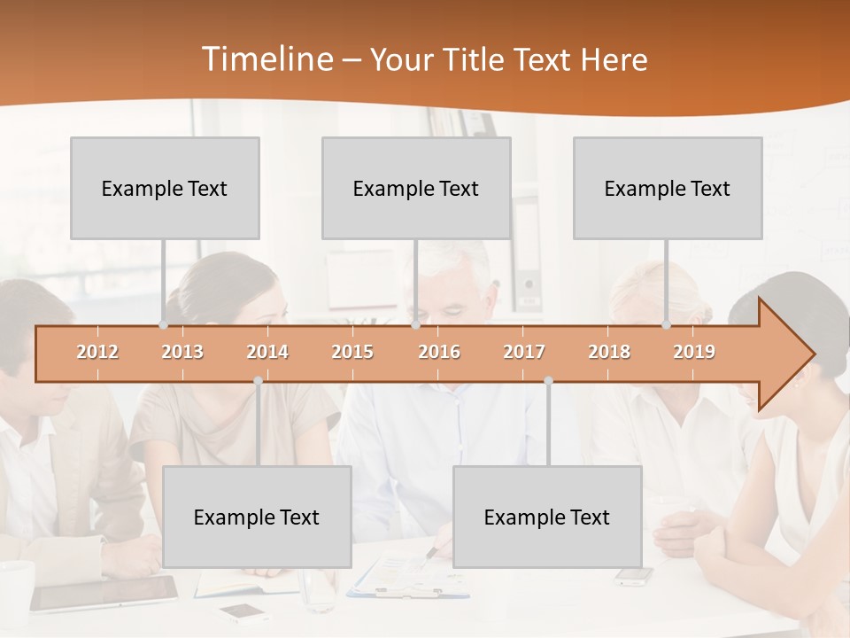 A Group Of People Sitting Around A Table PowerPoint Template