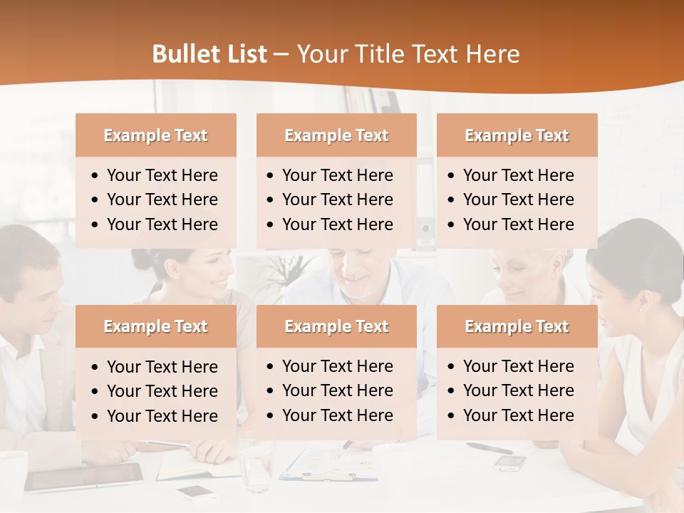 A Group Of People Sitting Around A Table PowerPoint Template