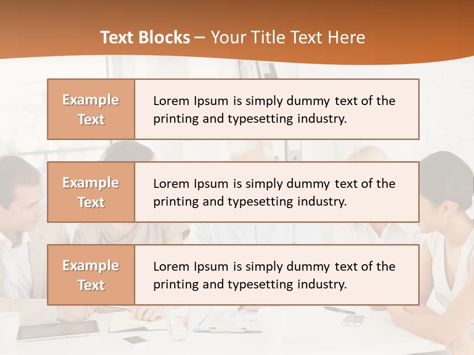 A Group Of People Sitting Around A Table PowerPoint Template