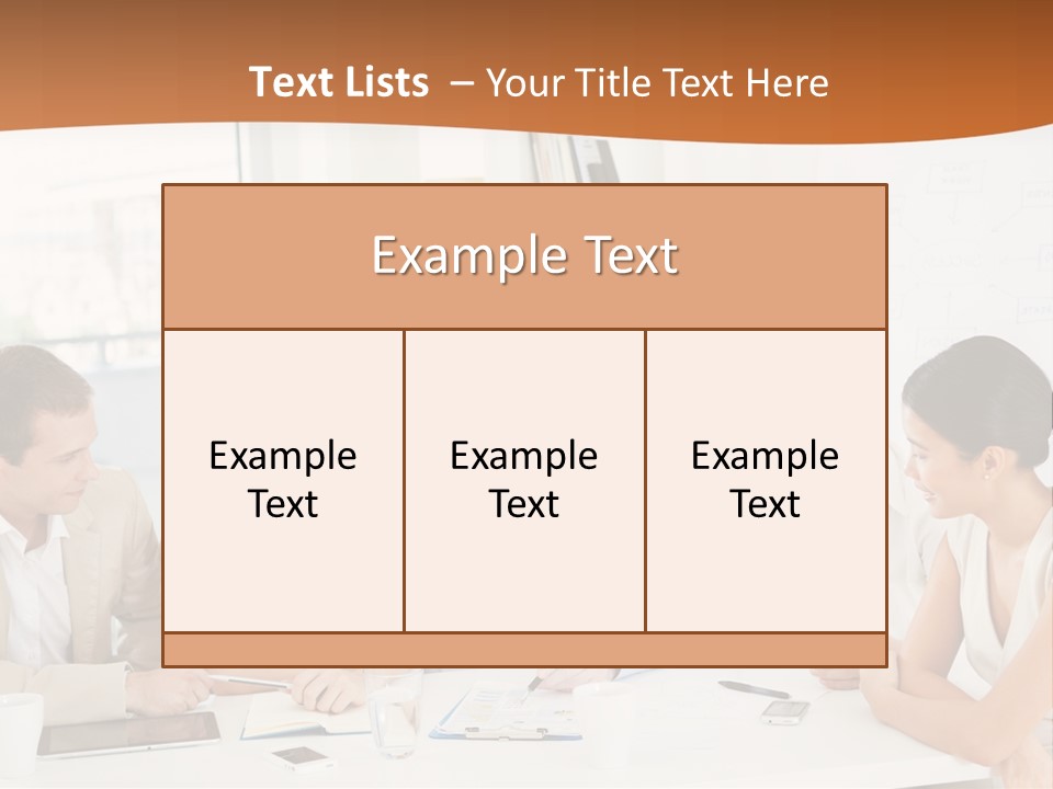 A Group Of People Sitting Around A Table PowerPoint Template