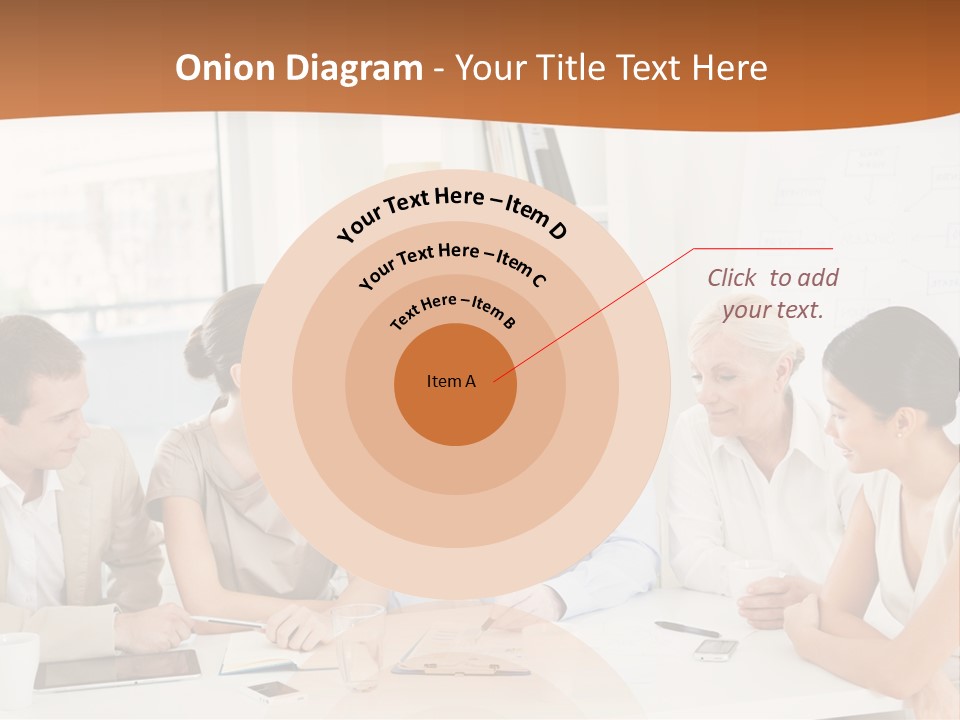 A Group Of People Sitting Around A Table PowerPoint Template