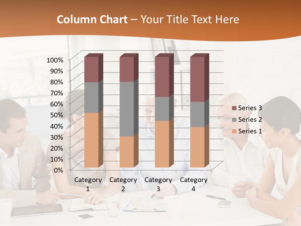 A Group Of People Sitting Around A Table PowerPoint Template