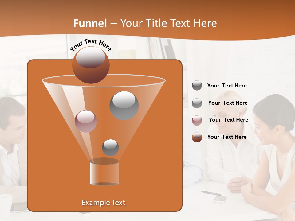 A Group Of People Sitting Around A Table PowerPoint Template