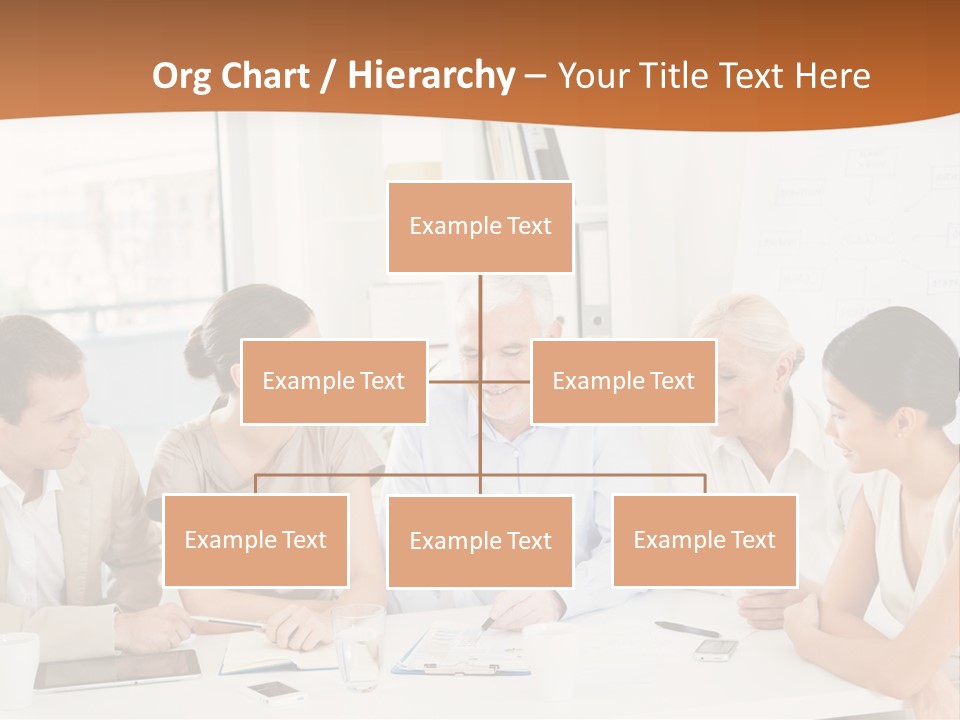 A Group Of People Sitting Around A Table PowerPoint Template