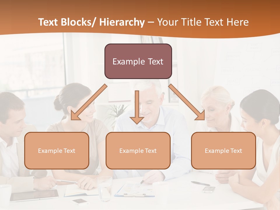 A Group Of People Sitting Around A Table PowerPoint Template
