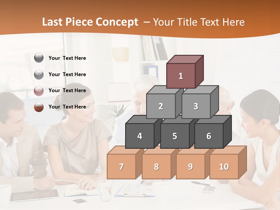 A Group Of People Sitting Around A Table PowerPoint Template