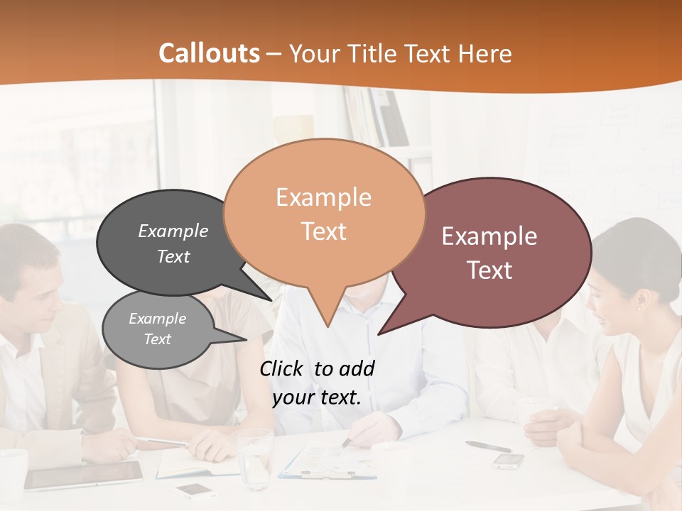 A Group Of People Sitting Around A Table PowerPoint Template