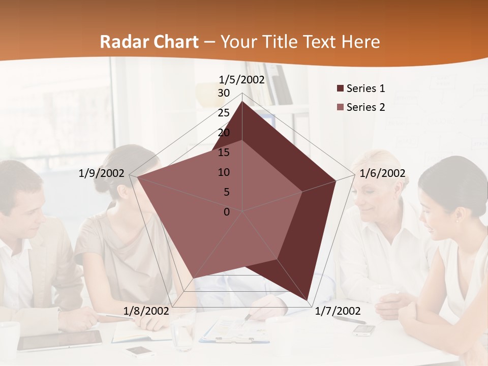 A Group Of People Sitting Around A Table PowerPoint Template