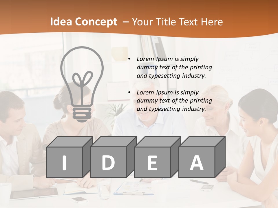 A Group Of People Sitting Around A Table PowerPoint Template