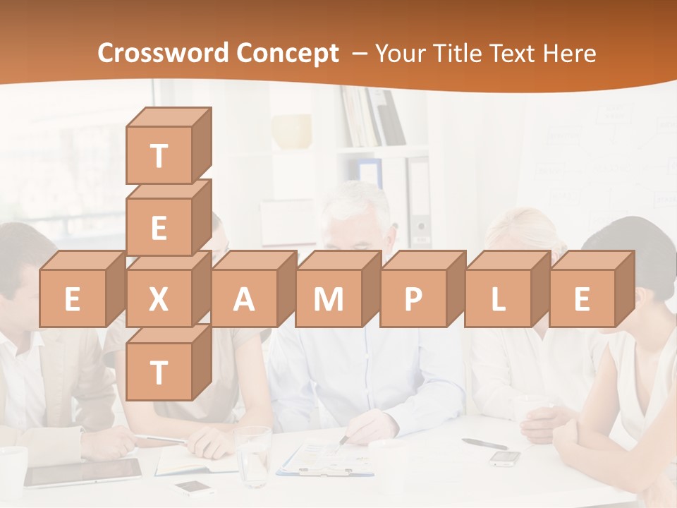 A Group Of People Sitting Around A Table PowerPoint Template