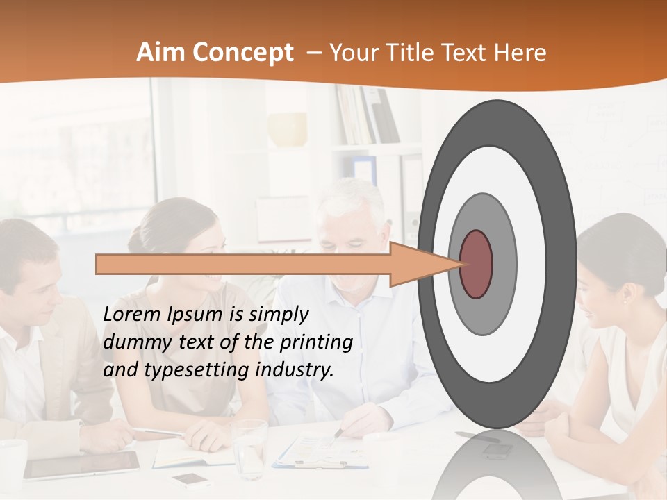 A Group Of People Sitting Around A Table PowerPoint Template