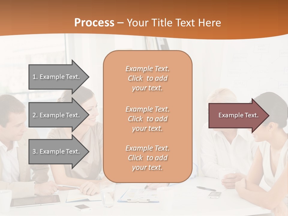 A Group Of People Sitting Around A Table PowerPoint Template
