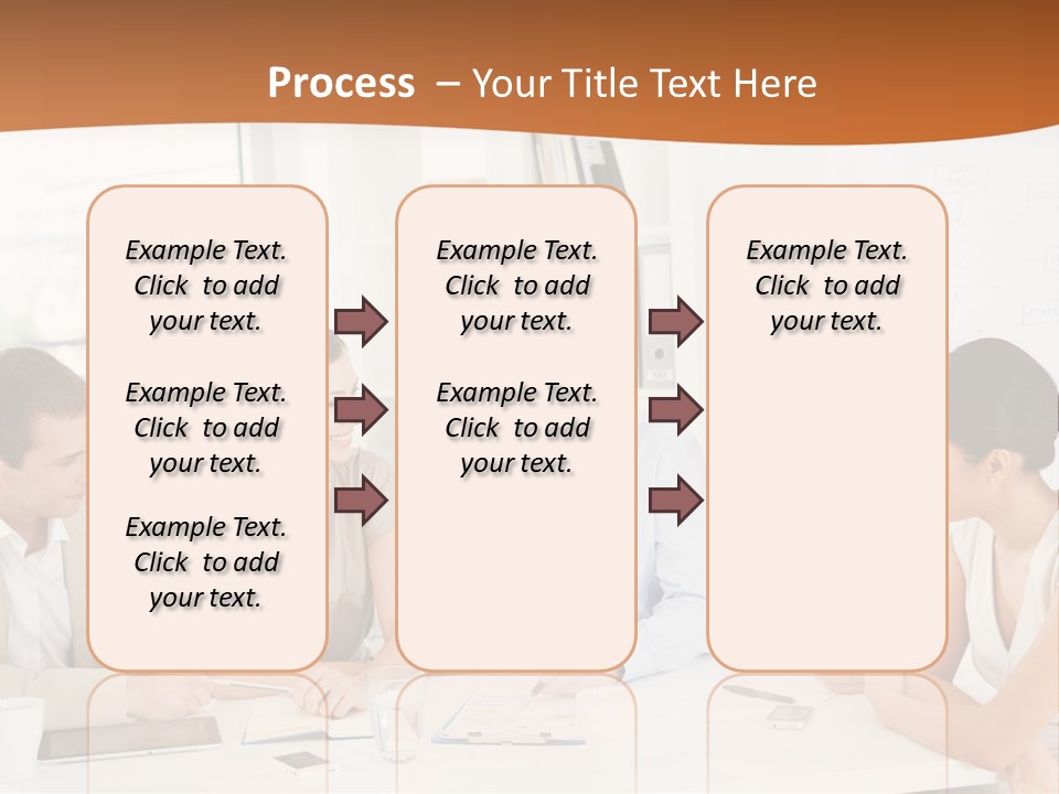 A Group Of People Sitting Around A Table PowerPoint Template