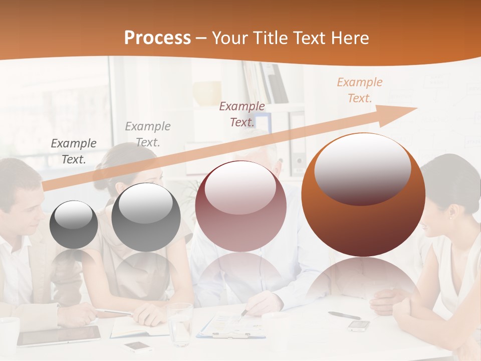A Group Of People Sitting Around A Table PowerPoint Template