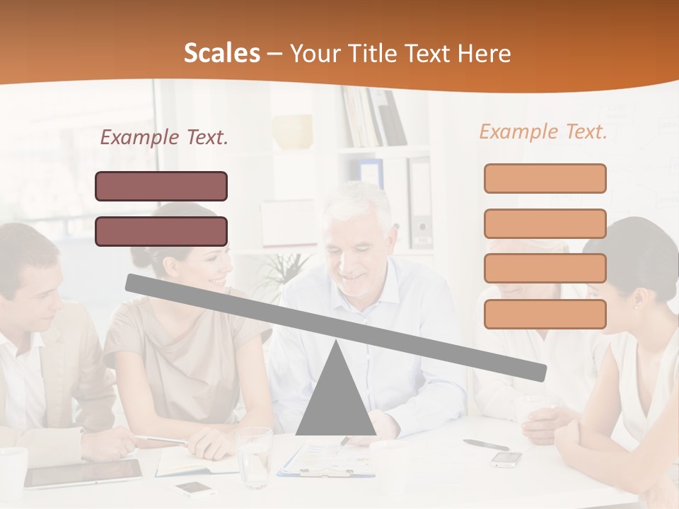 A Group Of People Sitting Around A Table PowerPoint Template