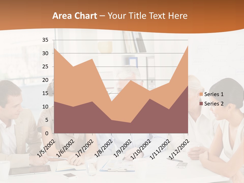 A Group Of People Sitting Around A Table PowerPoint Template