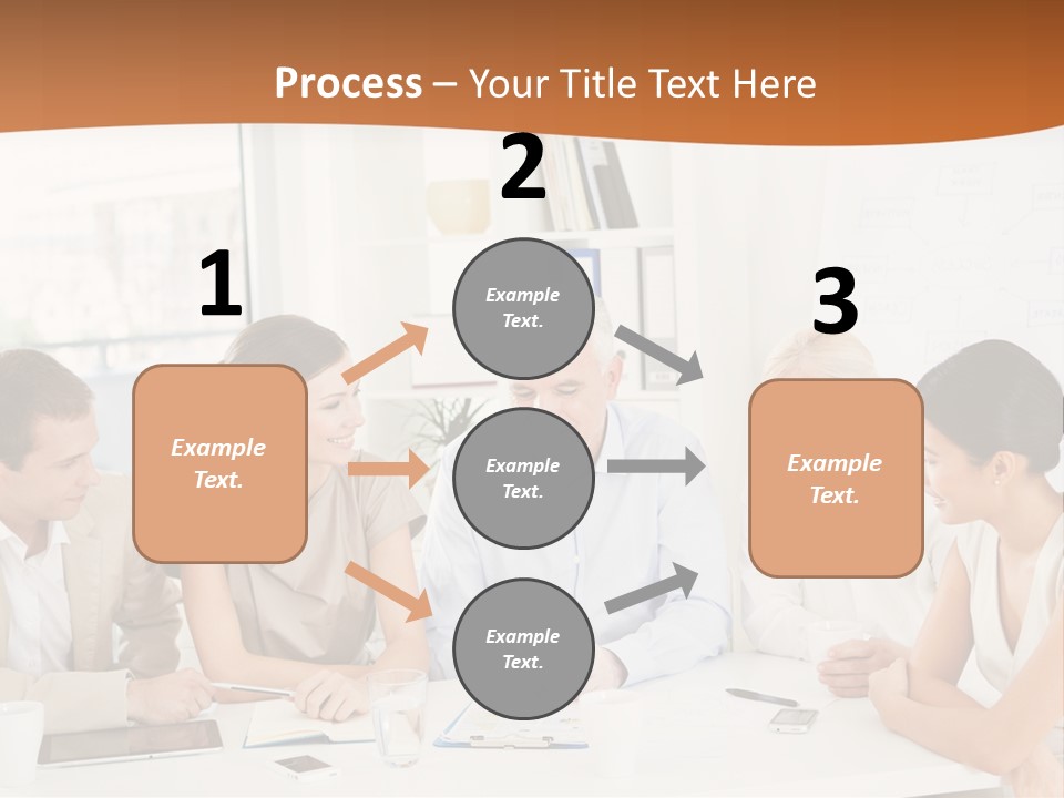 A Group Of People Sitting Around A Table PowerPoint Template