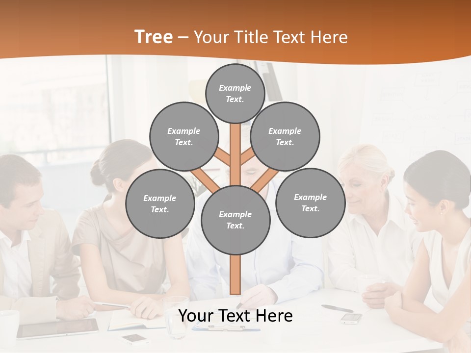 A Group Of People Sitting Around A Table PowerPoint Template