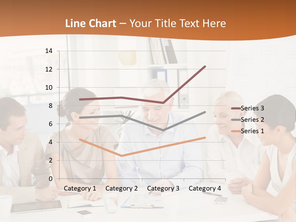 A Group Of People Sitting Around A Table PowerPoint Template