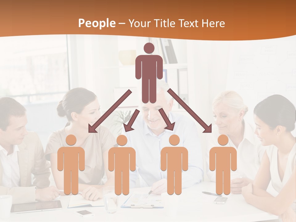 A Group Of People Sitting Around A Table PowerPoint Template