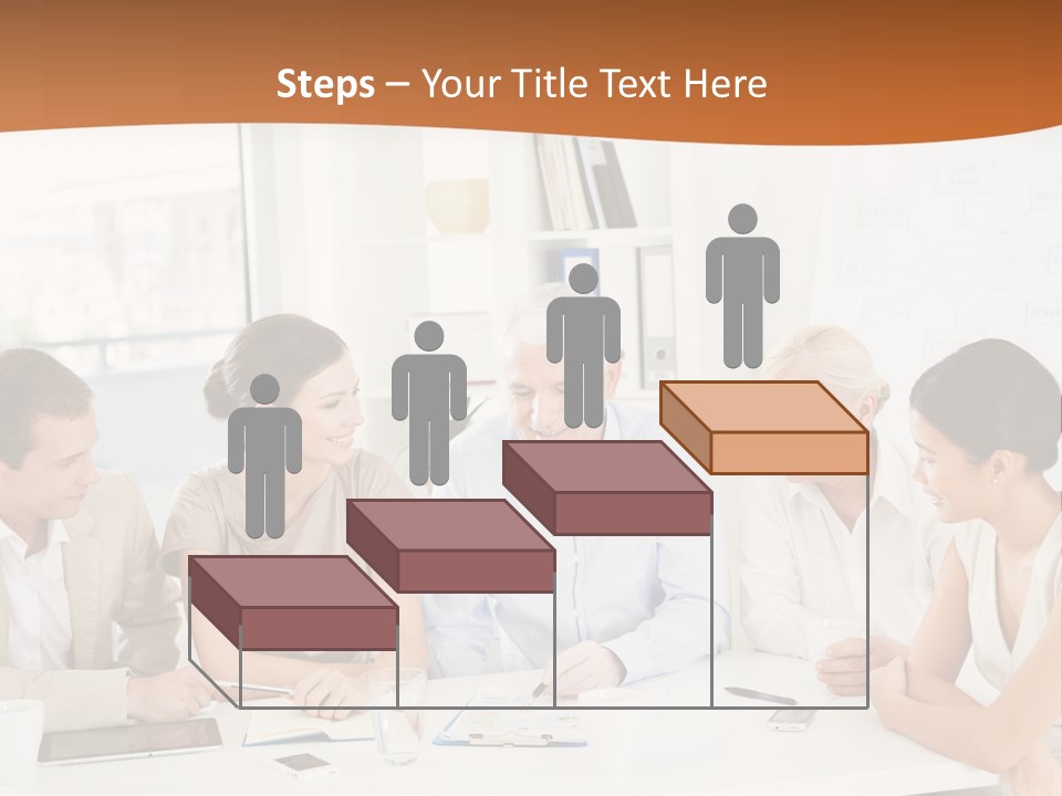 A Group Of People Sitting Around A Table PowerPoint Template