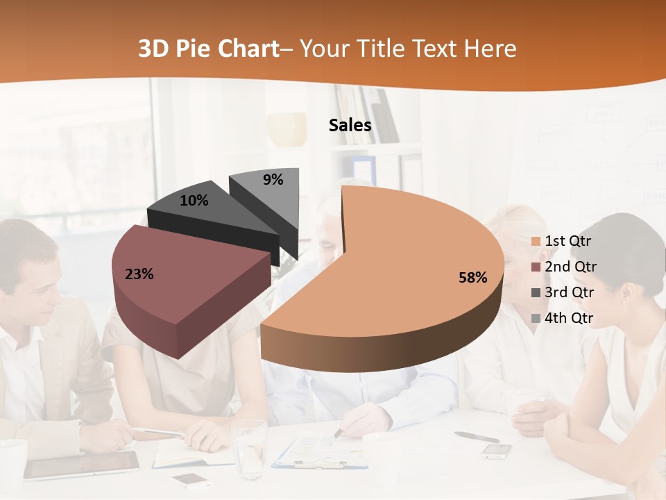 A Group Of People Sitting Around A Table PowerPoint Template