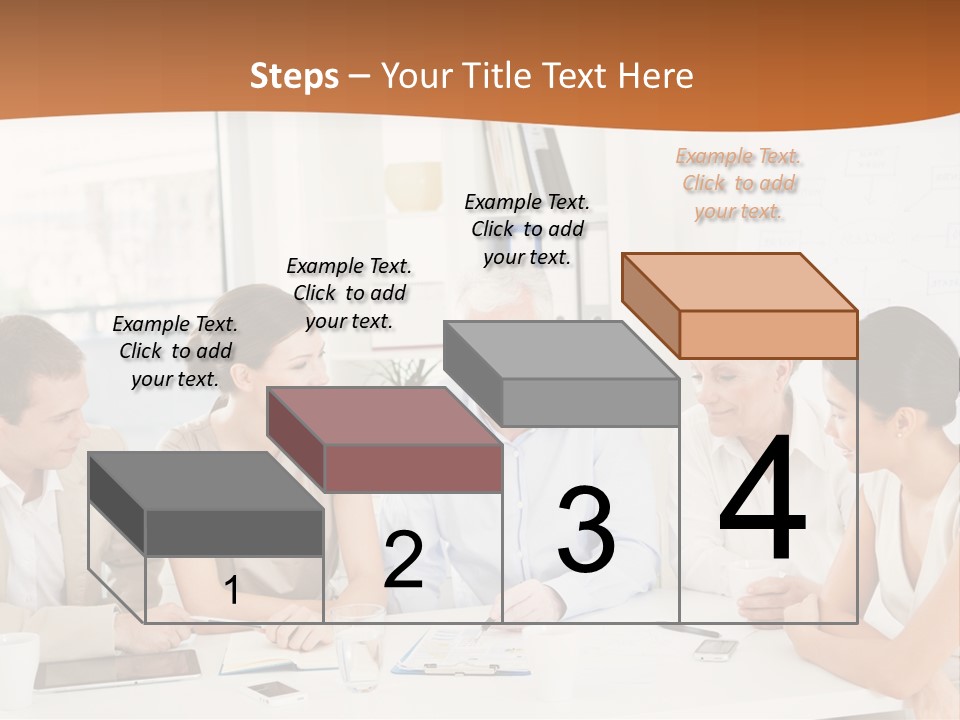 A Group Of People Sitting Around A Table PowerPoint Template