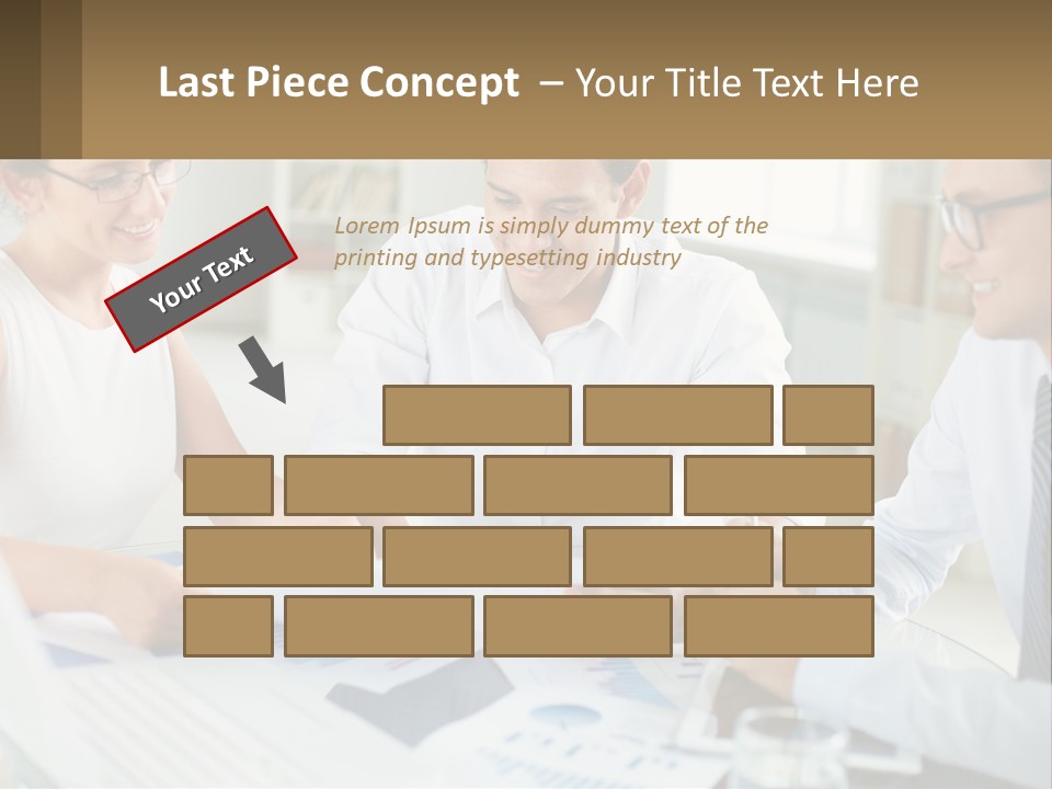 A Group Of Business People Sitting Around A Table PowerPoint Template